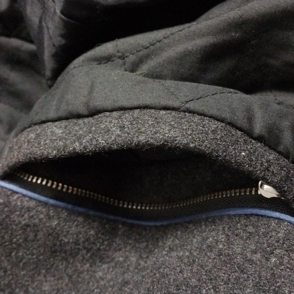 J. Crew 100% Wool Black Pointed Collar Long Sleeve Full Zipper Front Dress Coat - Picture 13 of 14